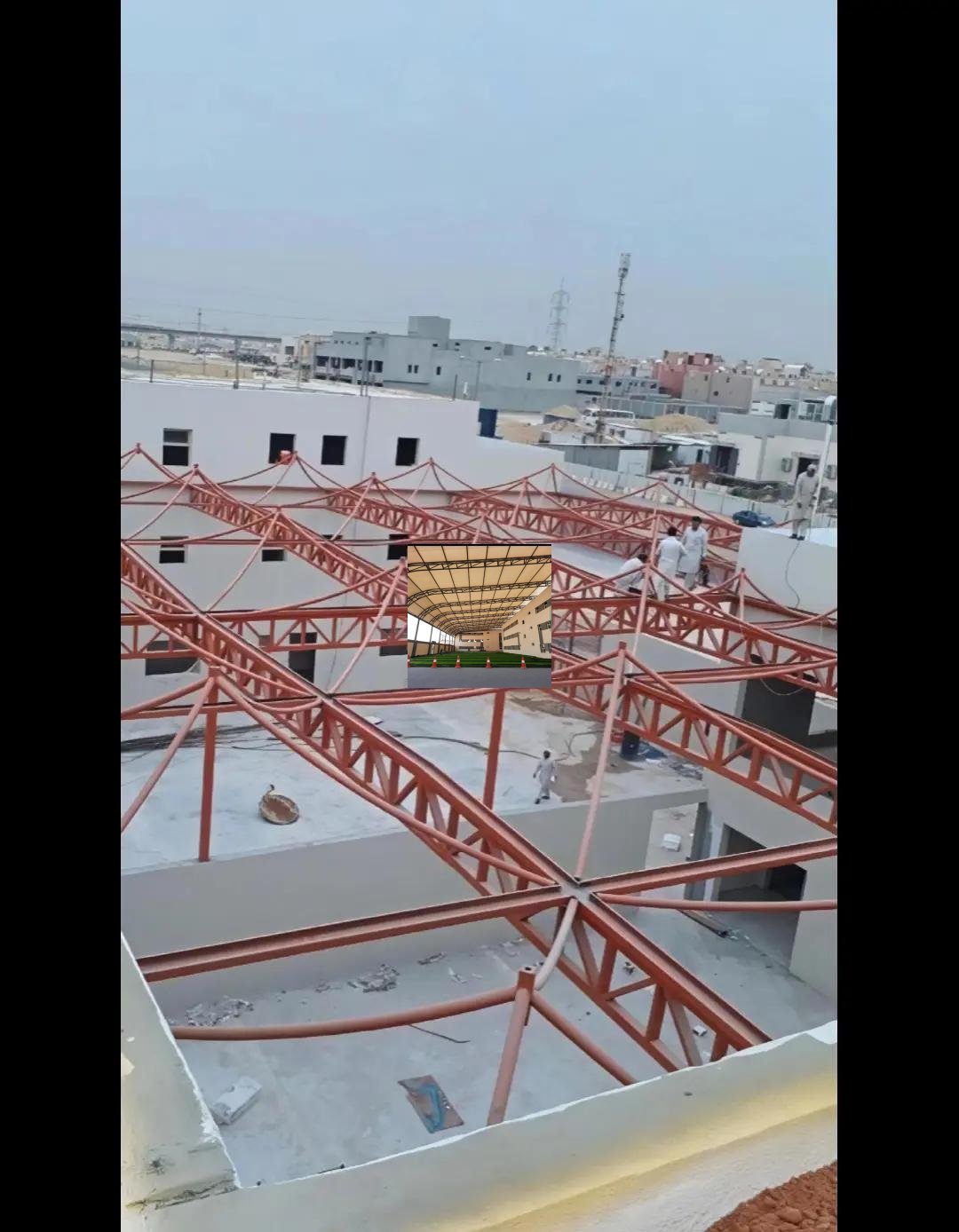 تظليل ممرات استراحة بالرياض